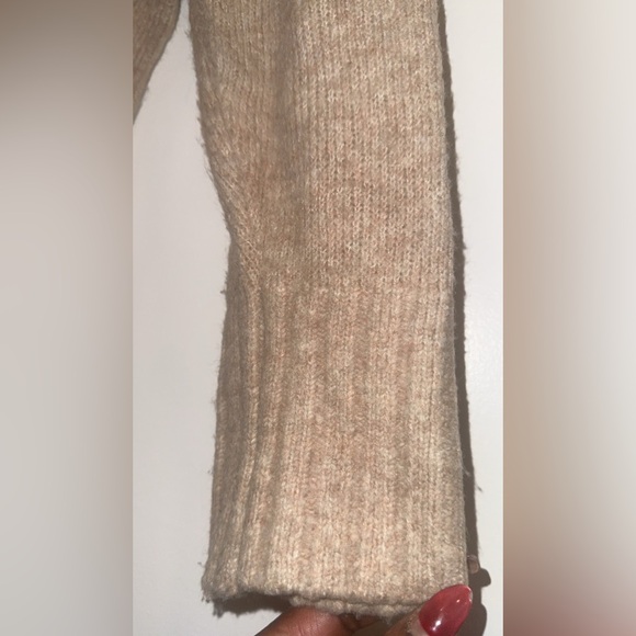 ZARA Knit Net Sweater | Neutral Beige | Relaxed Fit Small oversized sweater🤎 - Picture 5 of 6